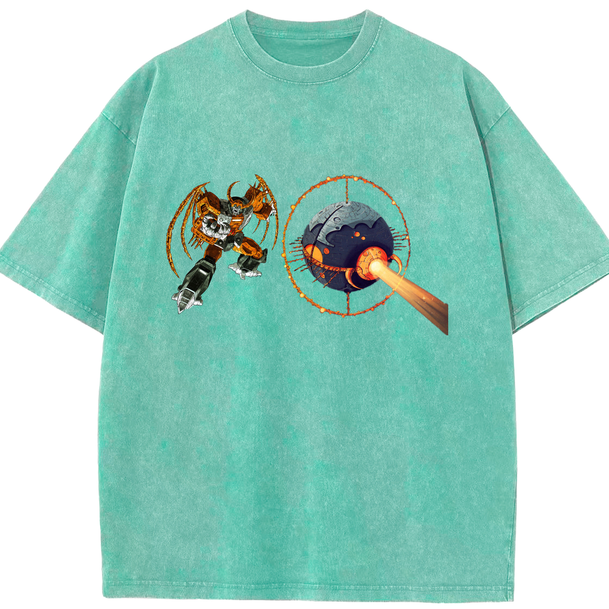 （画像用）  綿100% ヴィンテージ風 半袖Tシャツ（フロントプリント）